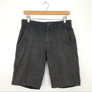 Freeworld Men's Black Gray Static 4 Pocket Skater Casual Fabric Chino Shorts